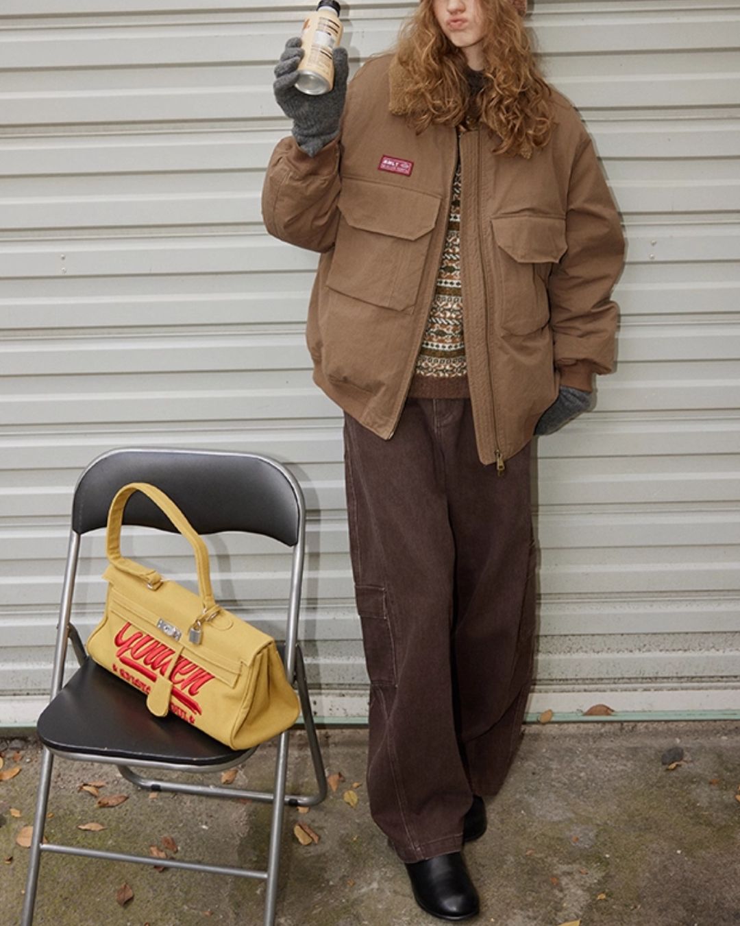 Boa Collar Padded Work Jacket　JK041