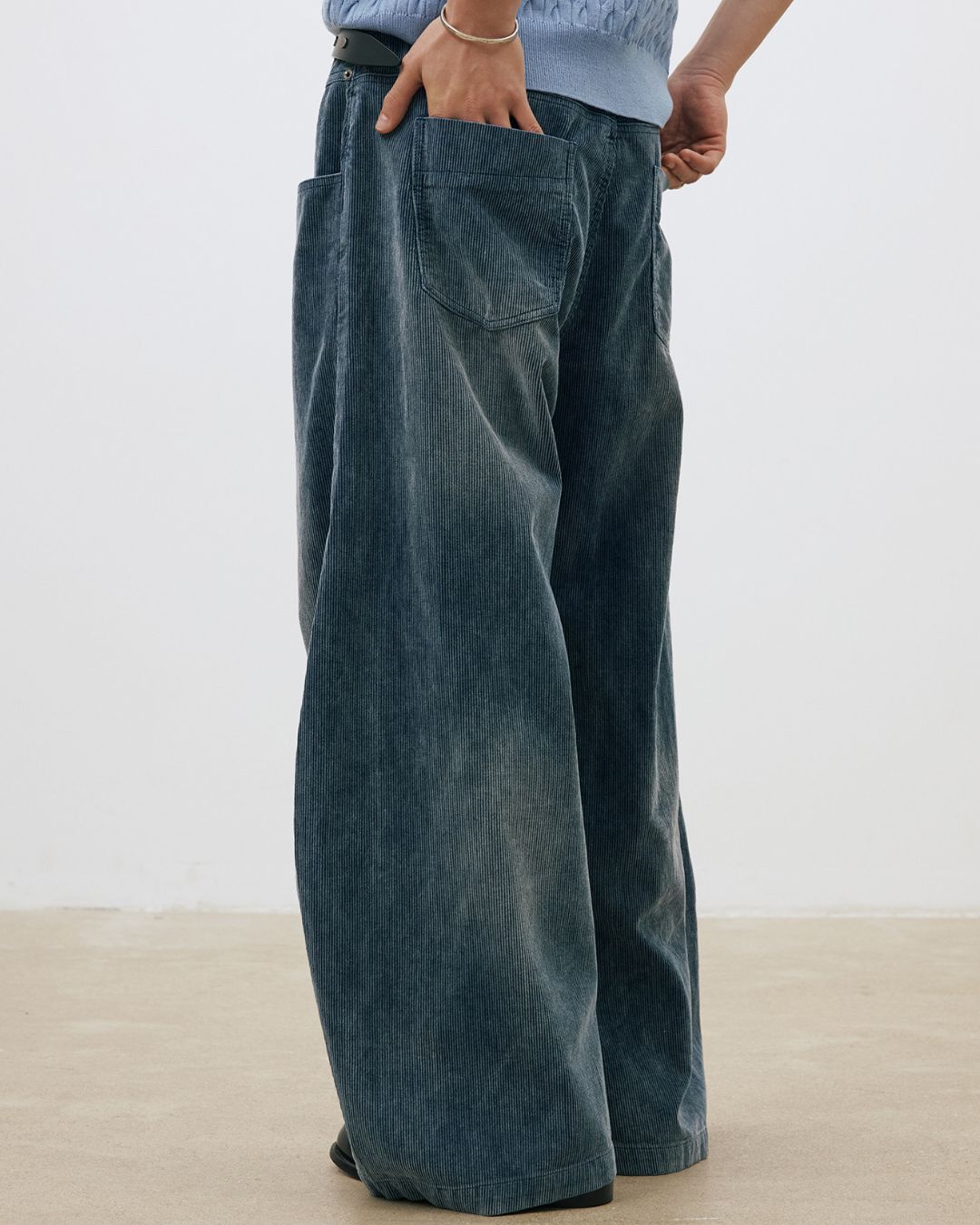 Washed Corduroy Curve Pants　PT044