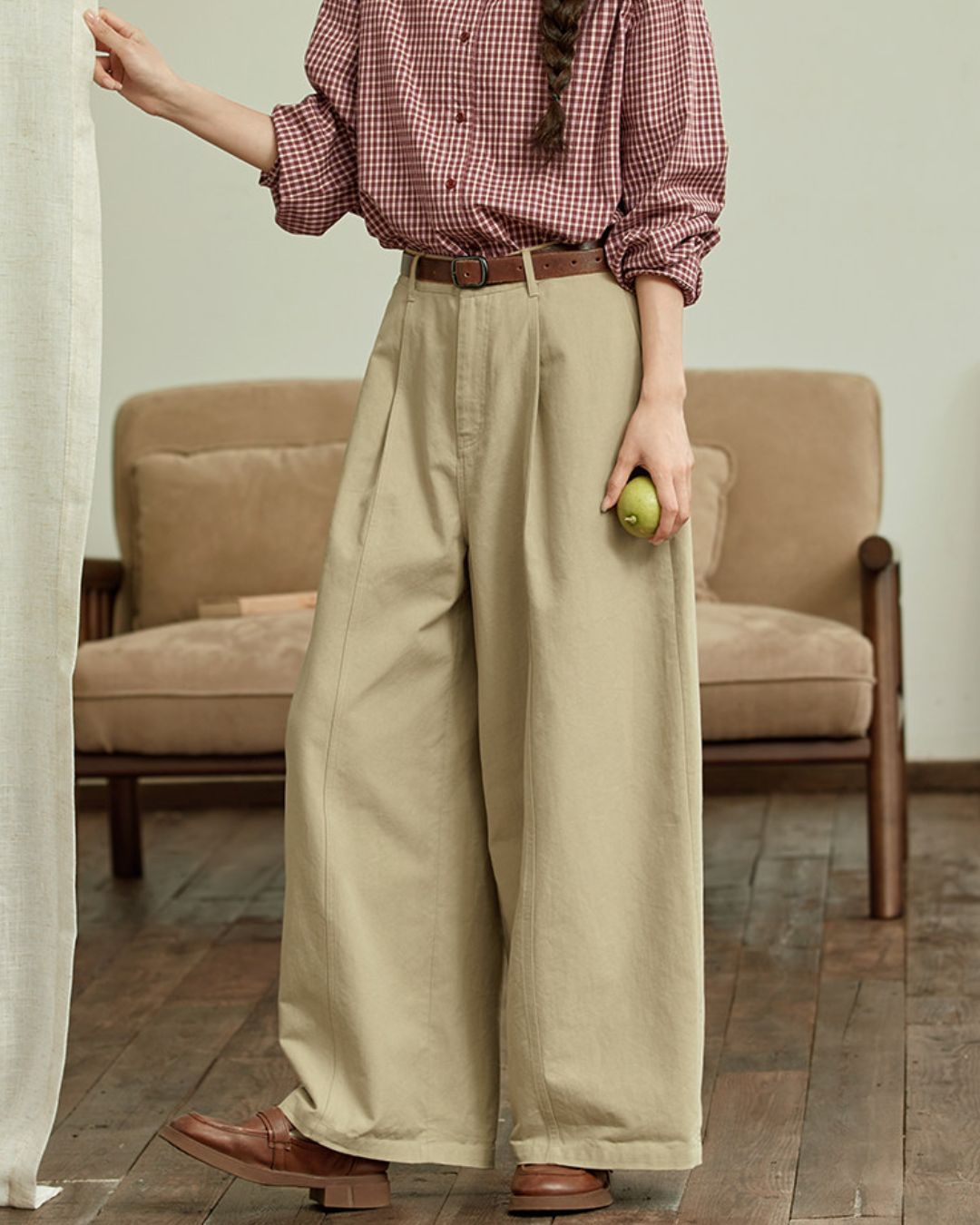 Tucked Wide Curve Pants　PT032