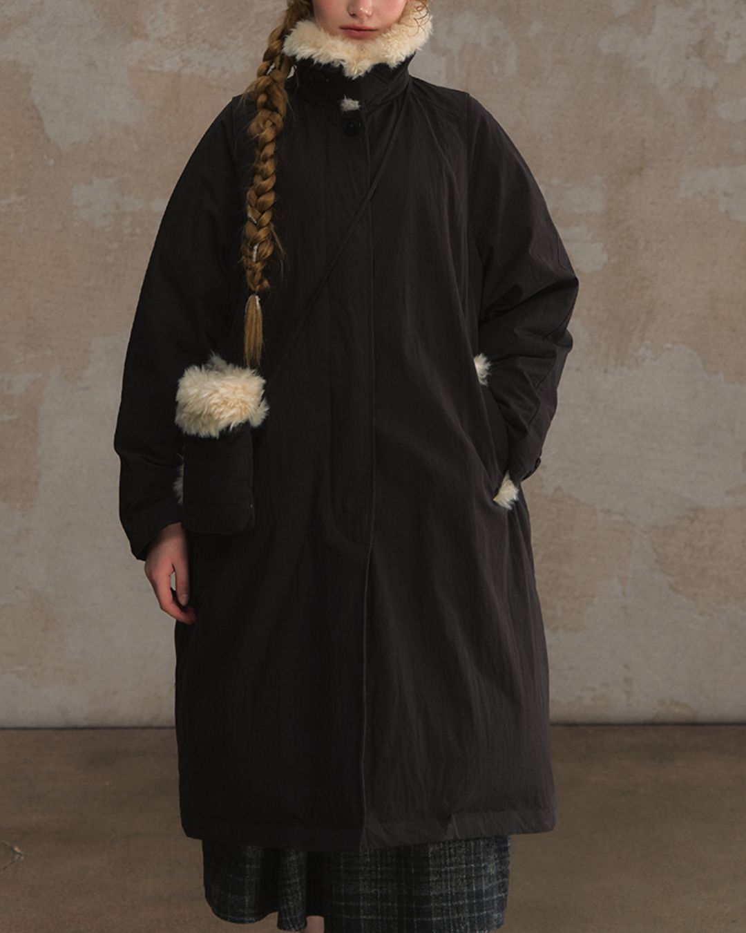 Fur Detail Long Down Coat　CT024