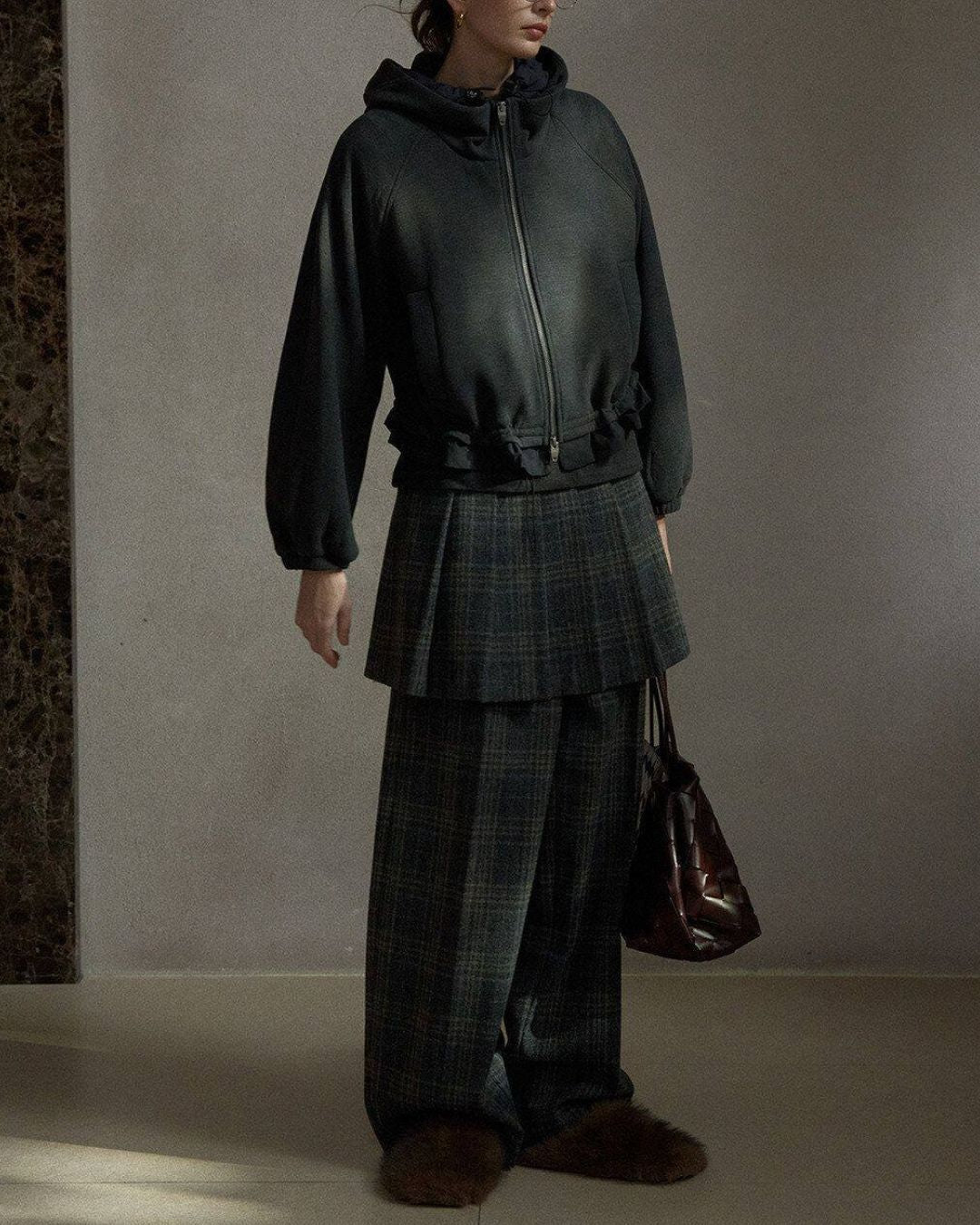 Tartan Check Wool Wide Pants　PT039