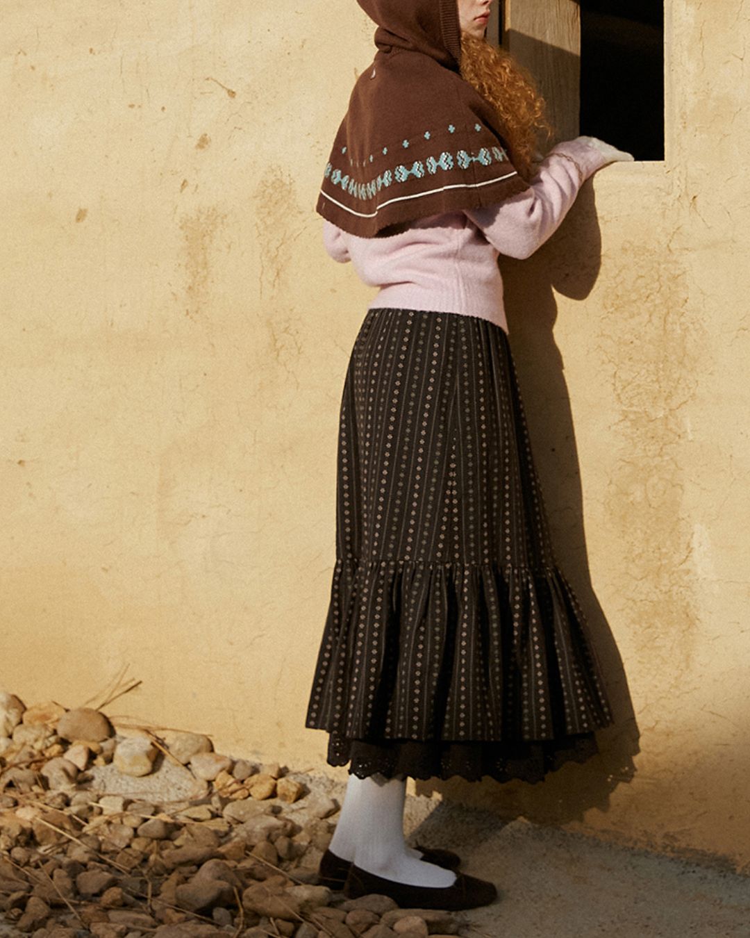 Floral Striped Mermaid Skirt　SK014