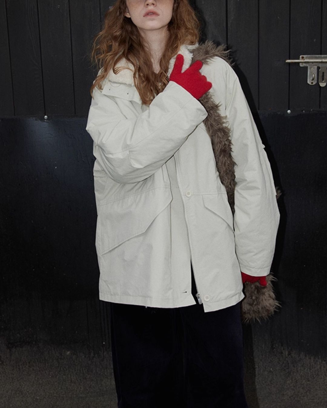 Fur-lined Military Coat　CT014