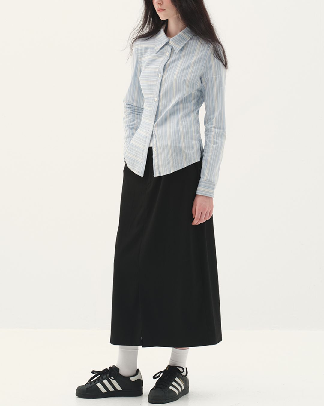 Striped Border Switch Shirt　LS002