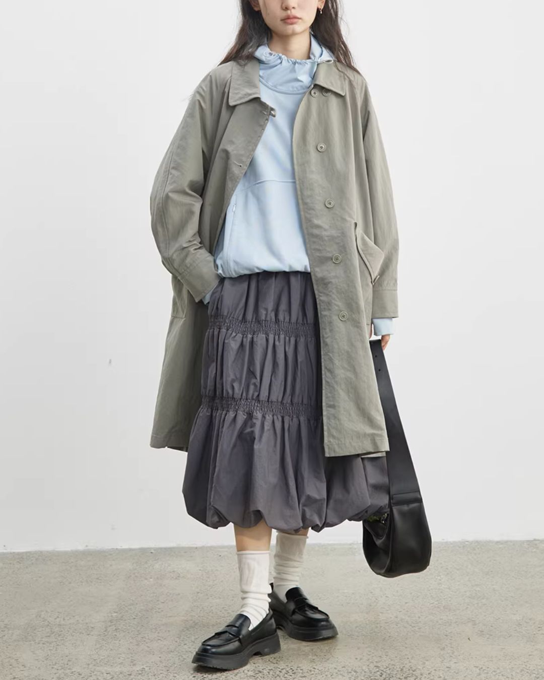 Side-button Single Trench Coat　CT034