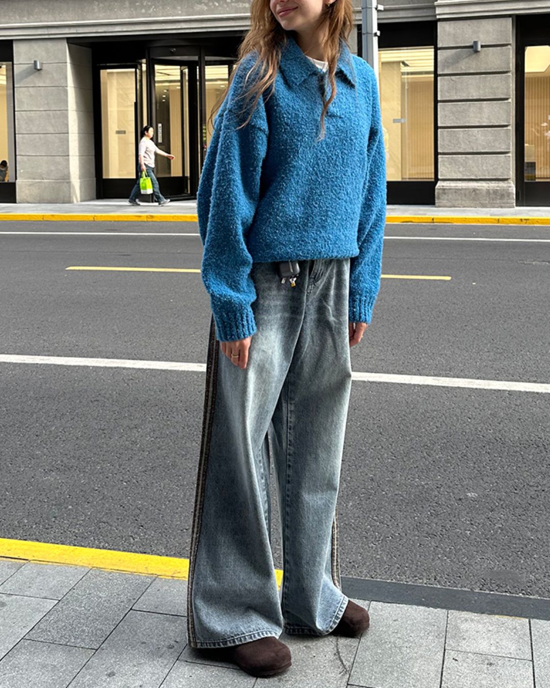 Boucle Polo Collar Knit　KN013