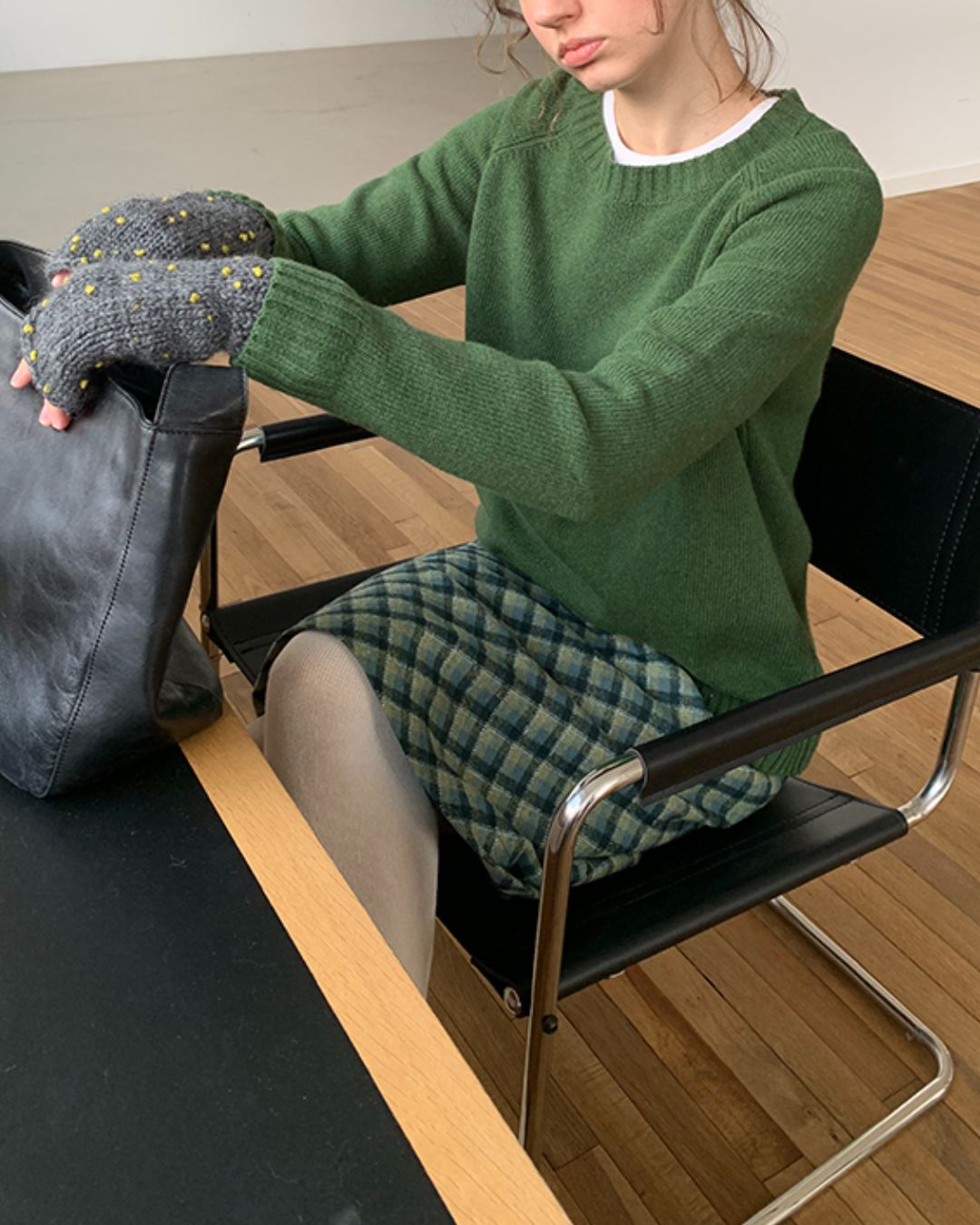 Basic Round Neck Sweater　KN003