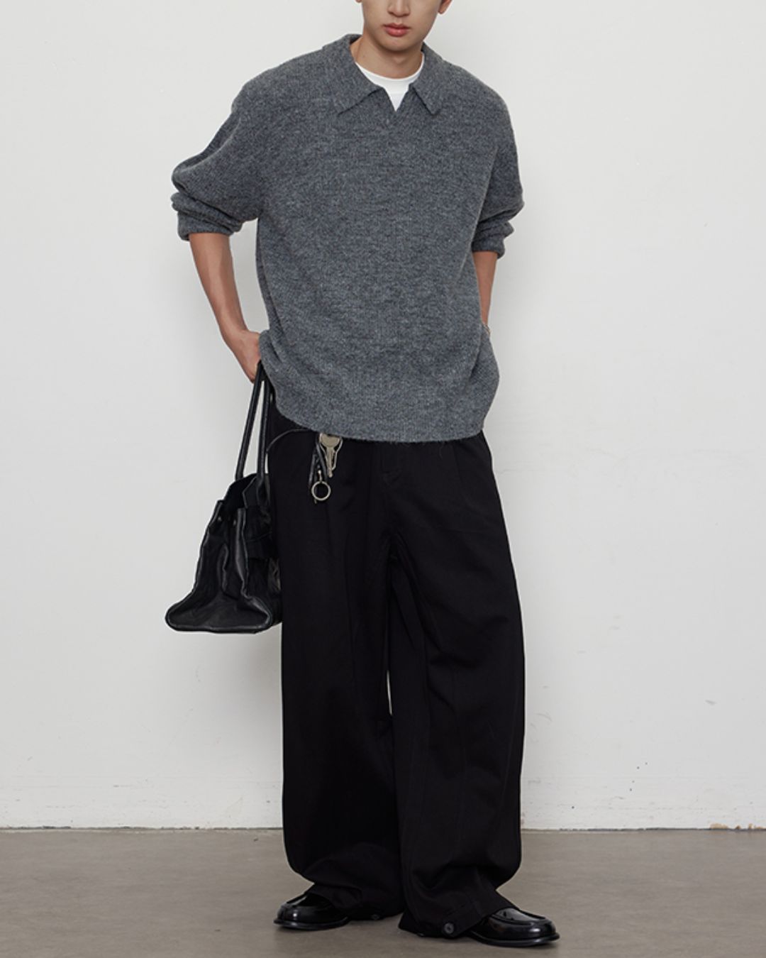 Curve Wide Adjustable Button Pants　PT021