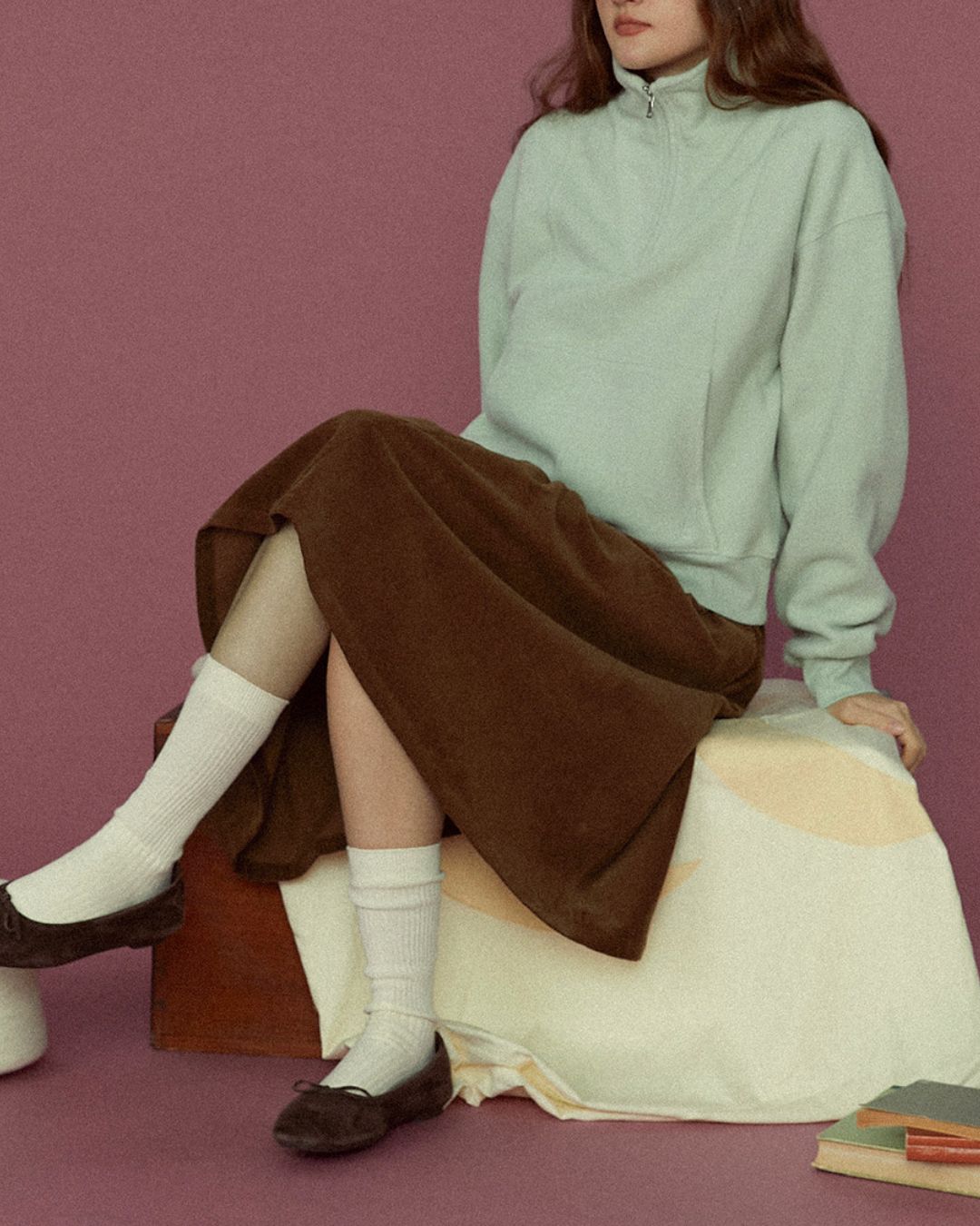 Marshmallow Fleece Half-zip Sweat　SW010