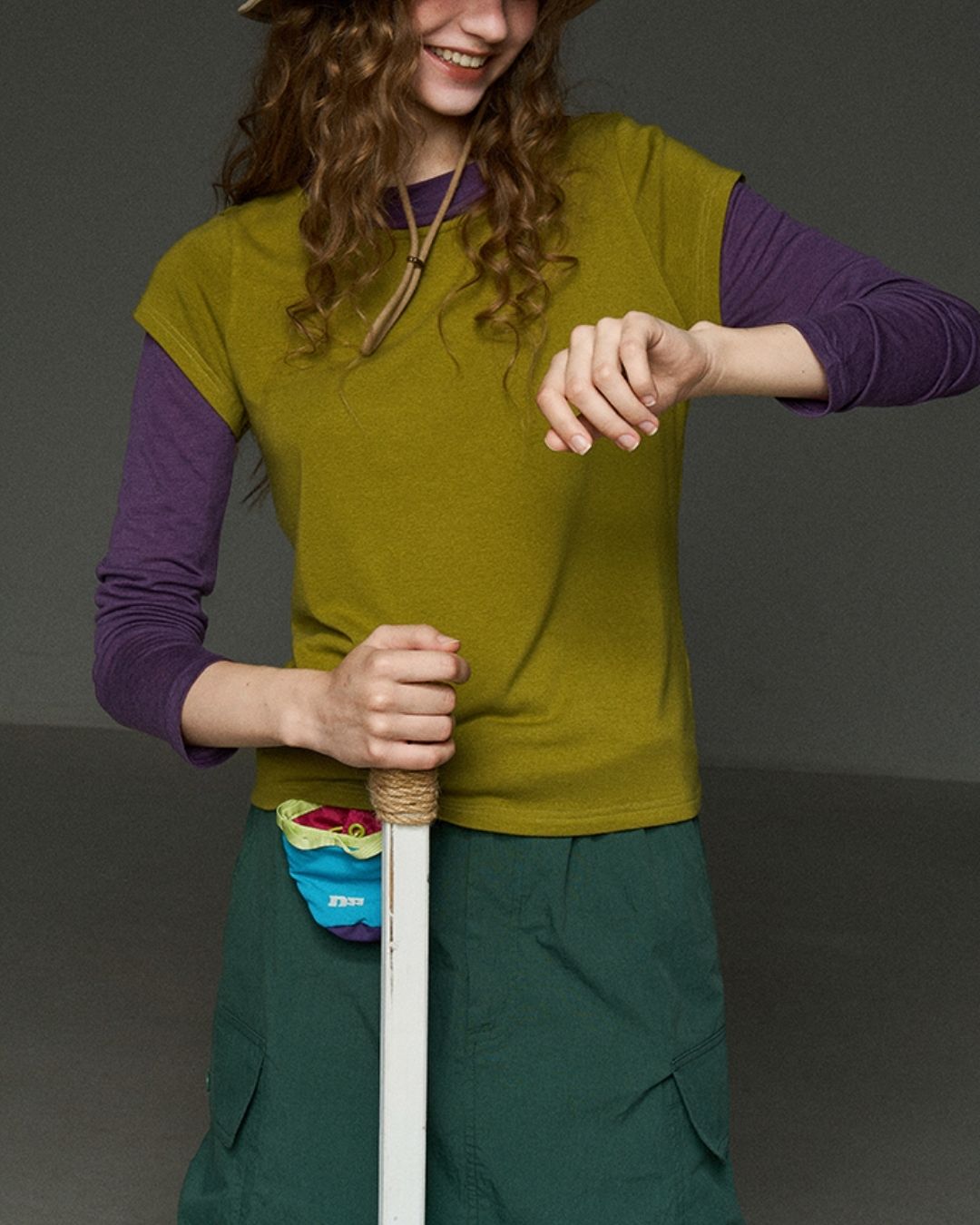 Boat Neck Slim Fit T-shirt　LT012