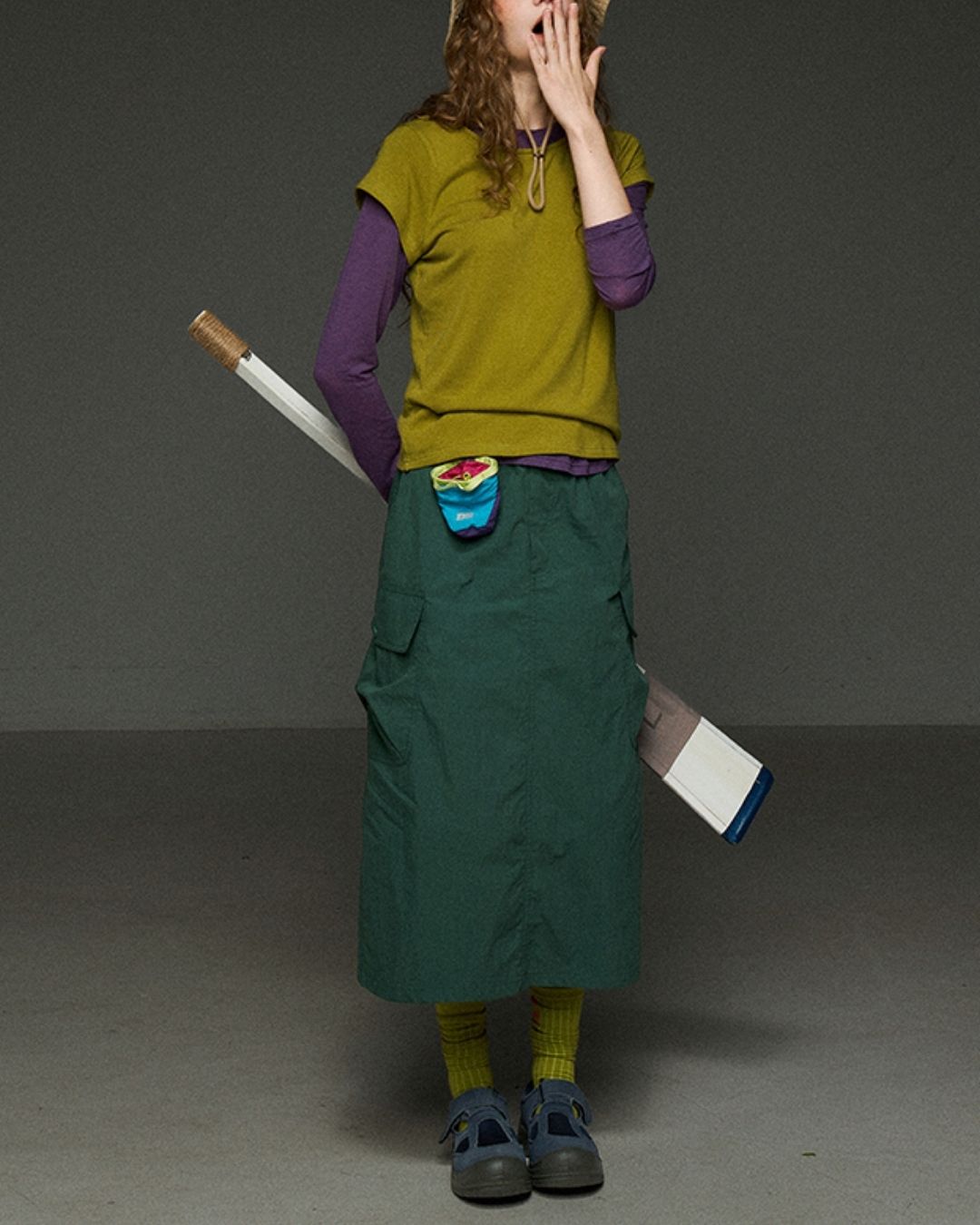 Boat Neck Slim Fit T-shirt　LT012