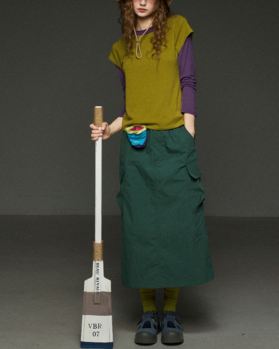 Boat Neck Slim Fit T-shirt　LT012