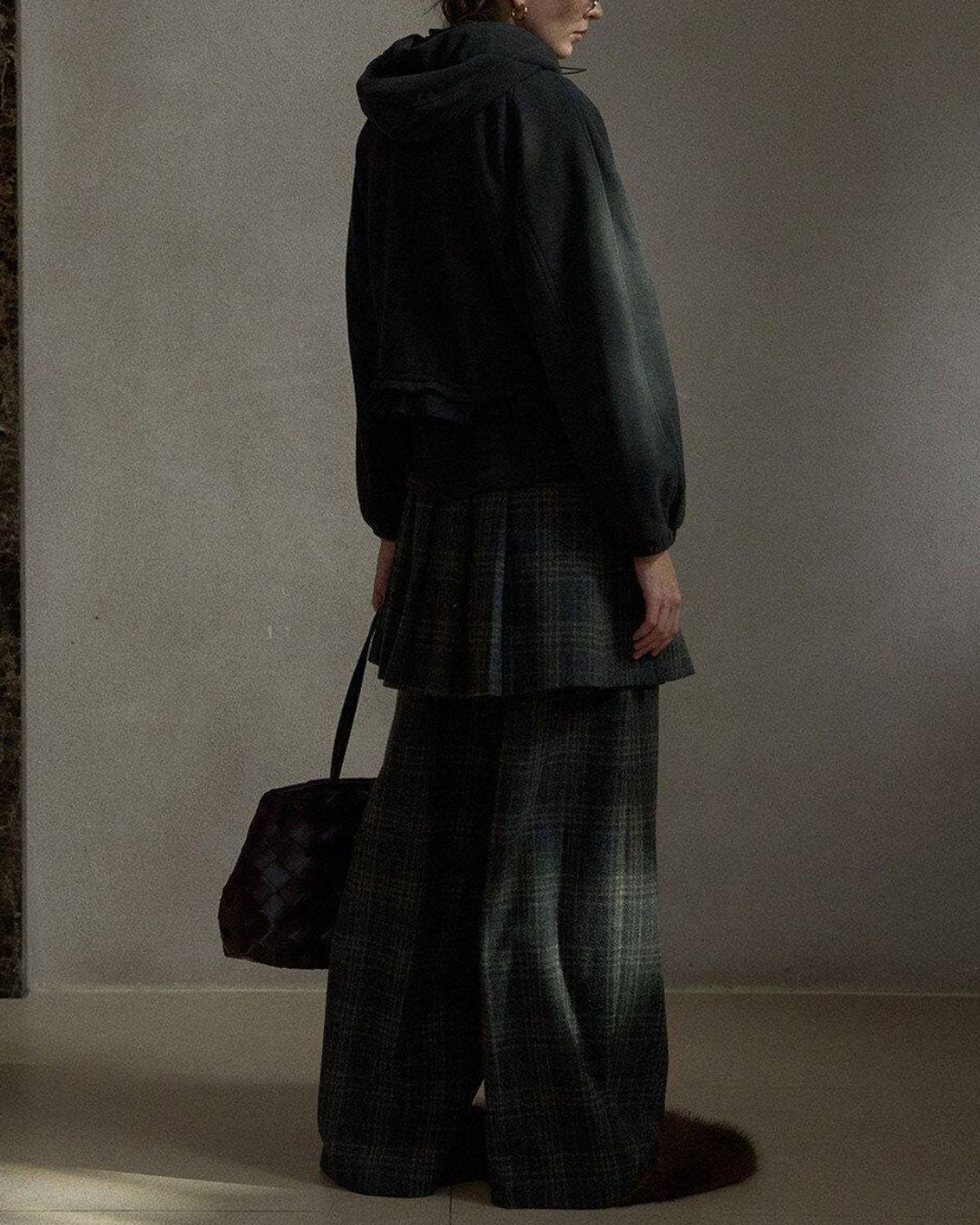 Tartan Check Wool Wide Pants　PT039
