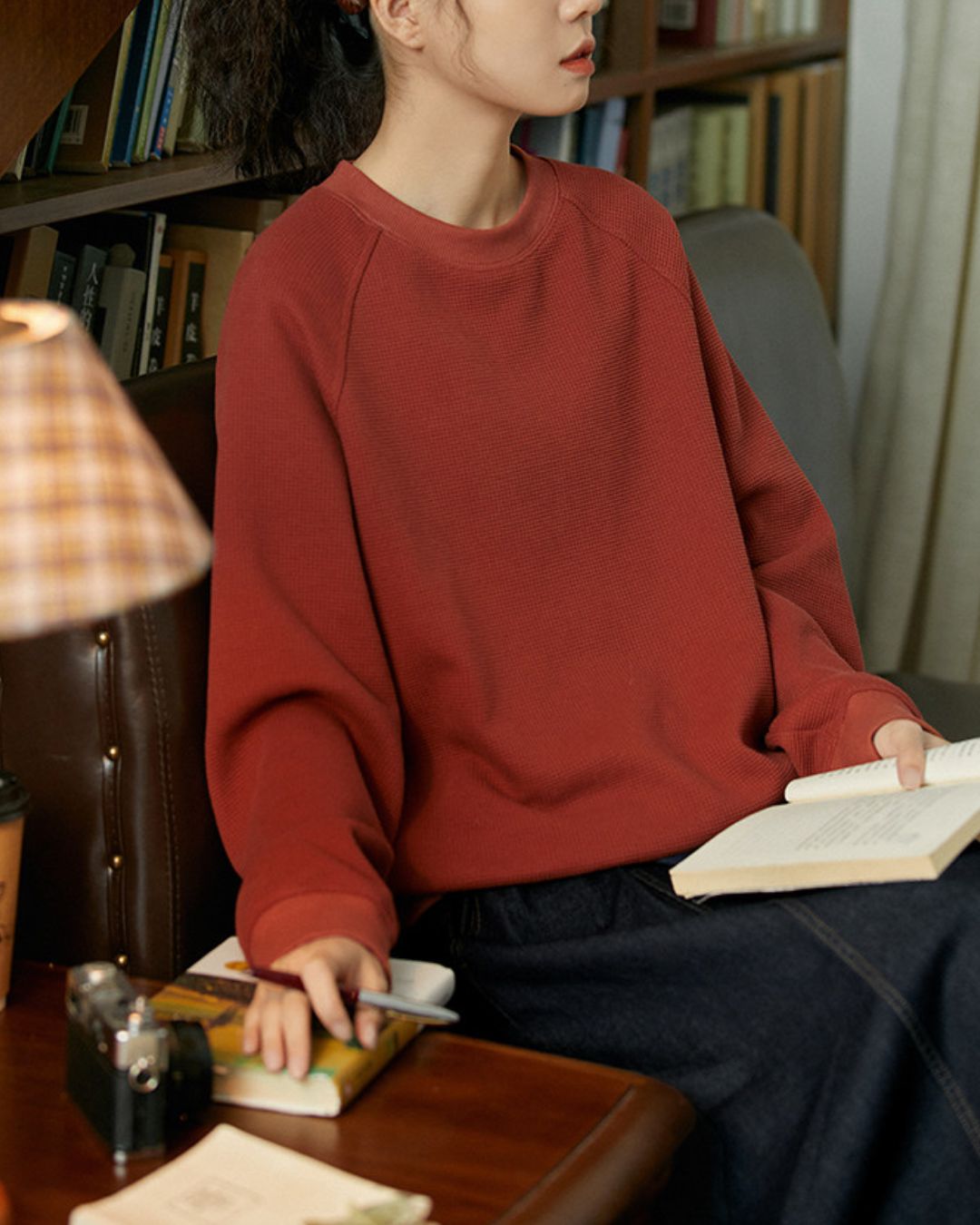 Waffle Round Neck Sweat　SW014