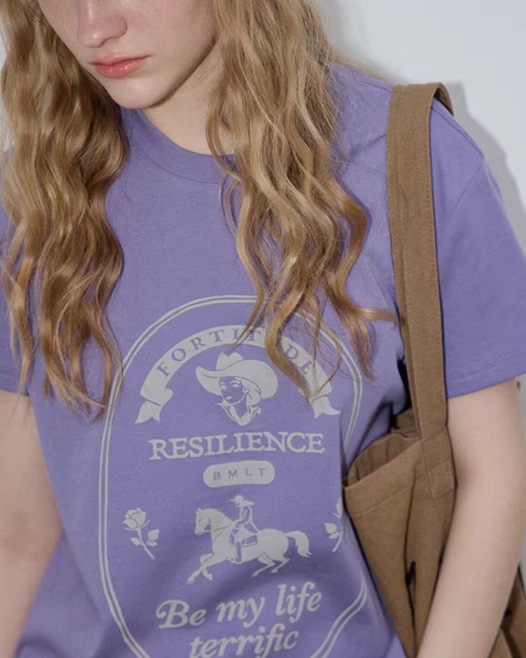 Retro Print French T-shirt　ST008