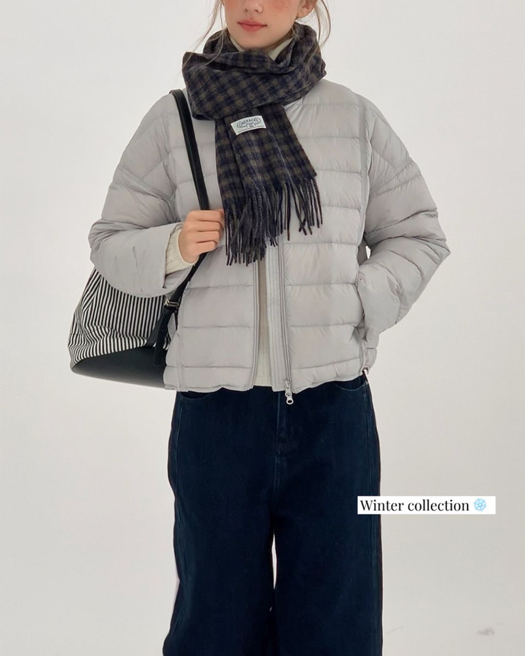 No-collar Drop Shoulder Down Jacket　JK068