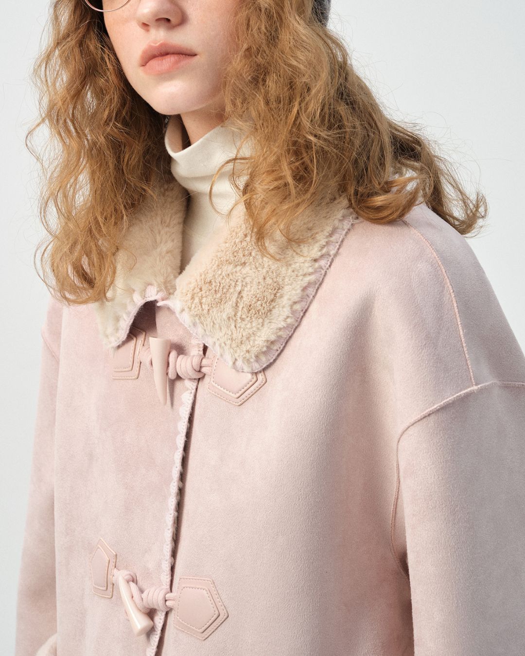 Collared Duffle Mouton Coat　CT010