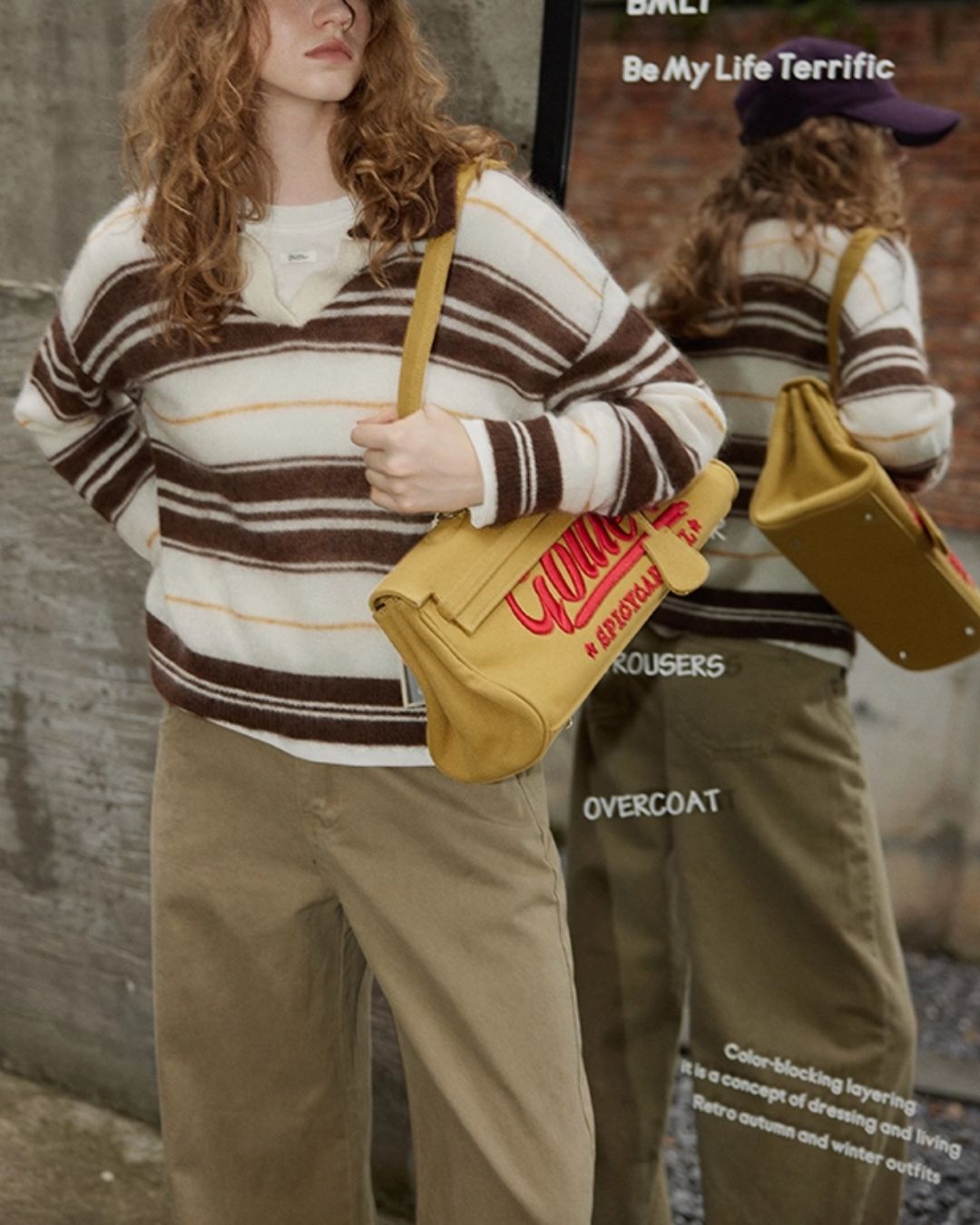 Curved Collar Denim Pants　DP010