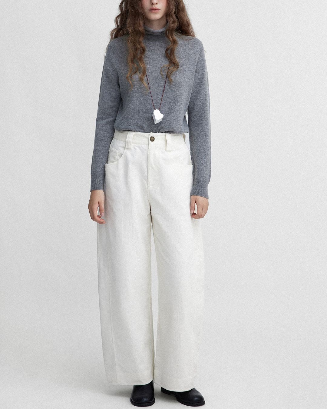 Cashmere Blend High Neck Knit　KN026