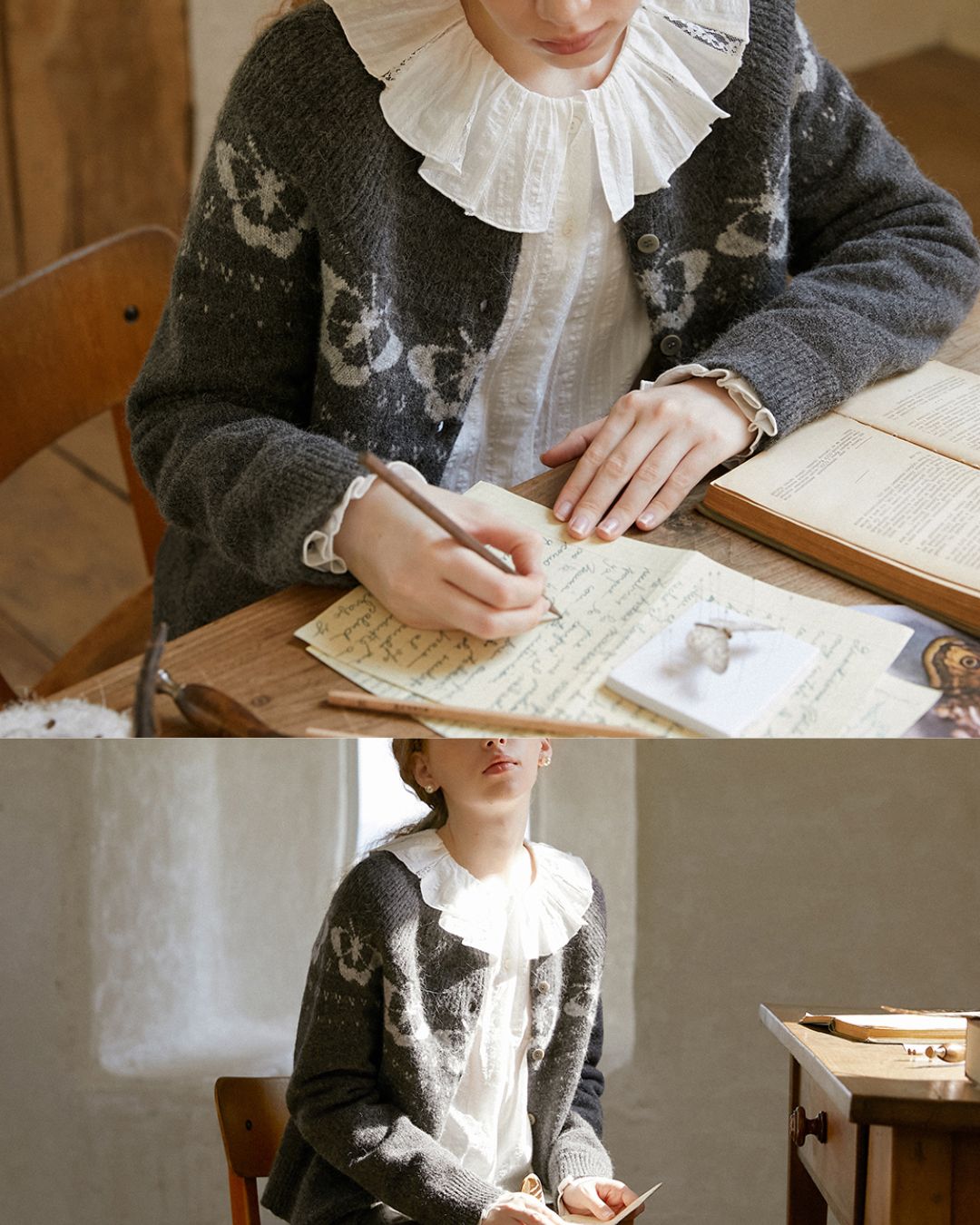 Butterfly Nordic Knit Cardigan　KN079