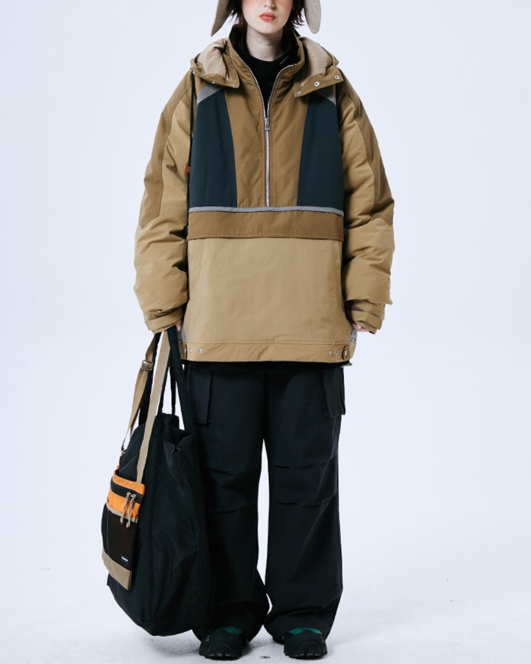 Half-zip Padded Pullover Jacket　JK074