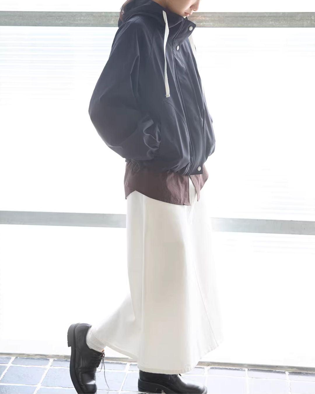 Cotton Pleated Shirt　LS065