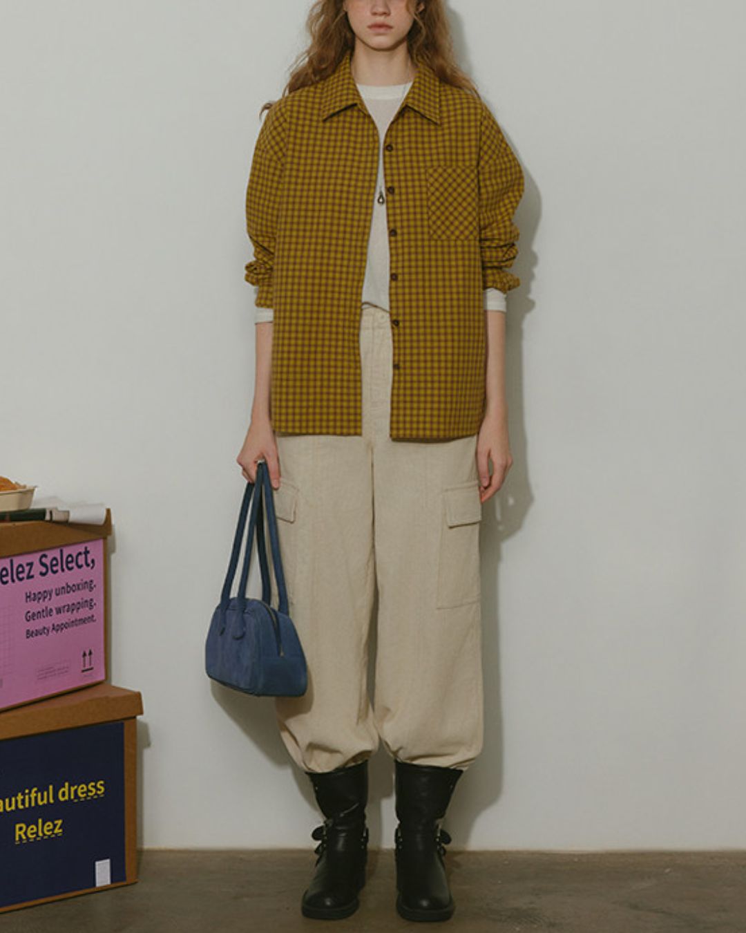 Relaxed Check Shirt　LS046