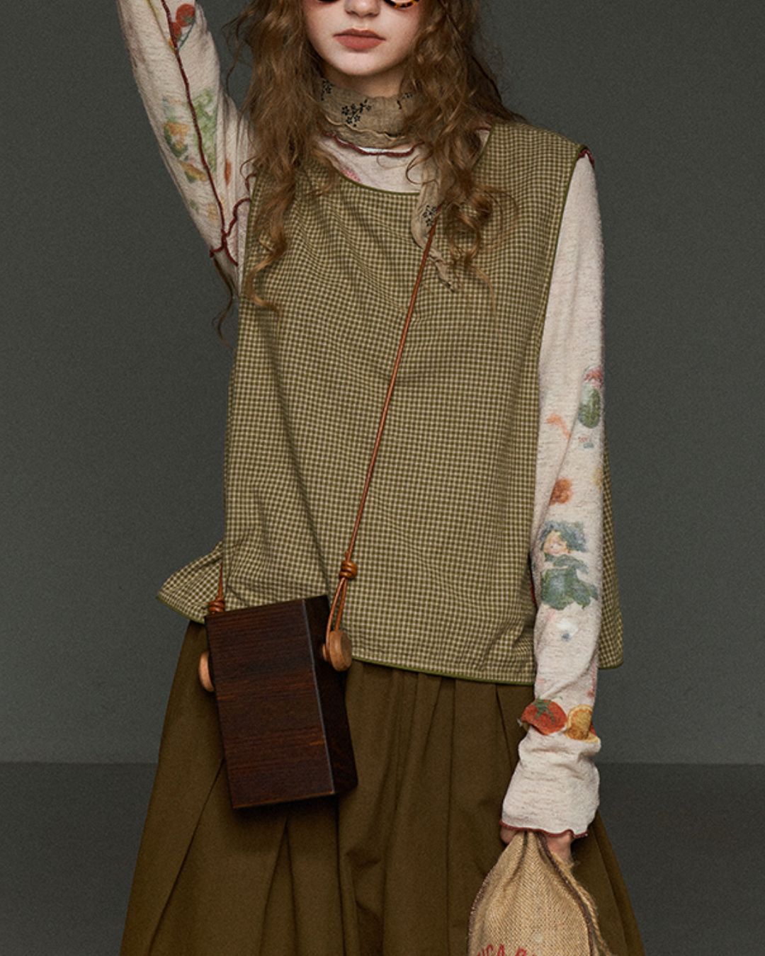 Side Button Check Vest　VT004