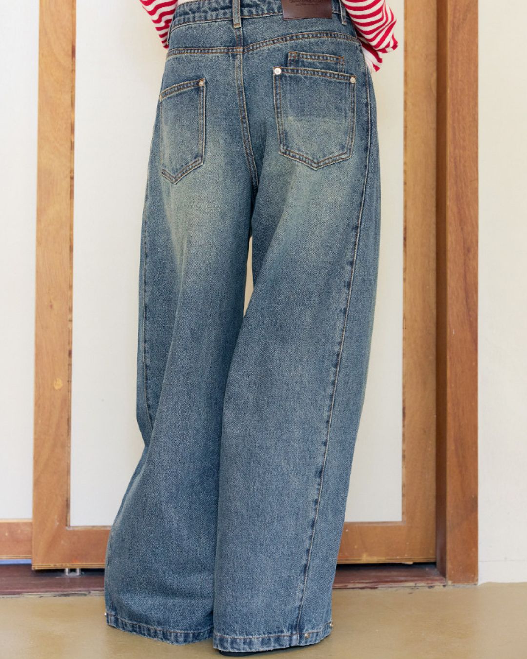 Wide-leg Twist Denim Pants　DP013