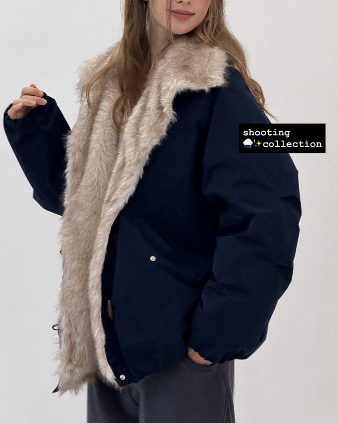 Fur-lined Down Jacket　JK057