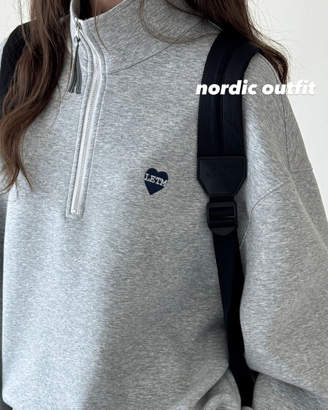 Heart Half-zip Sweat & Skirt　SW004