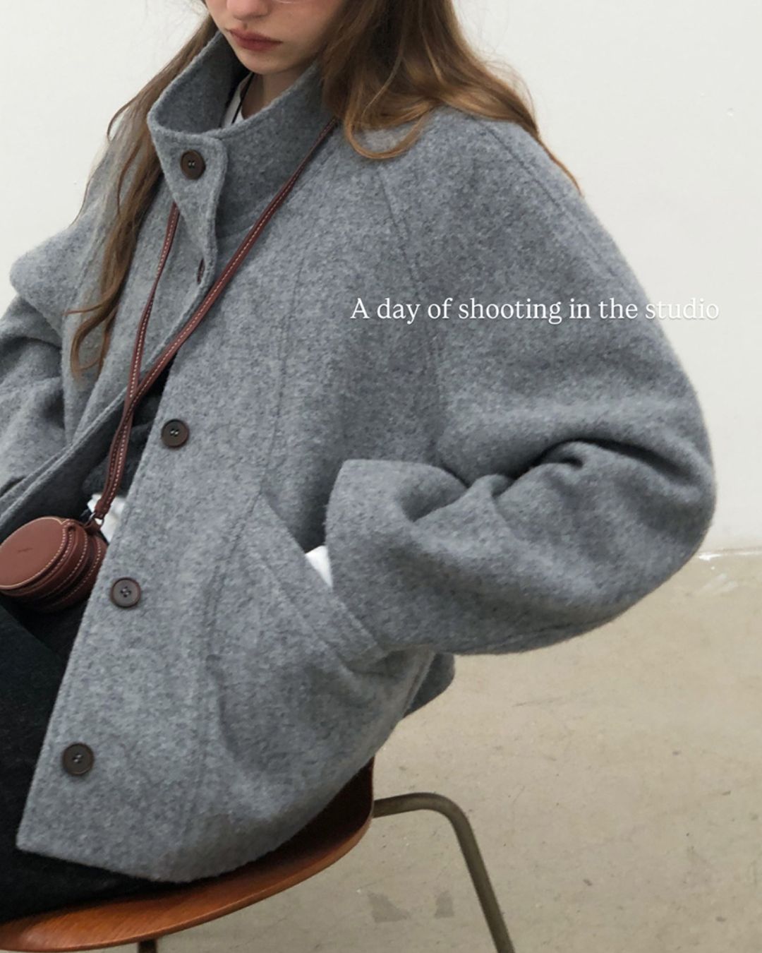 Stand-collar Wool Jacket　JK027