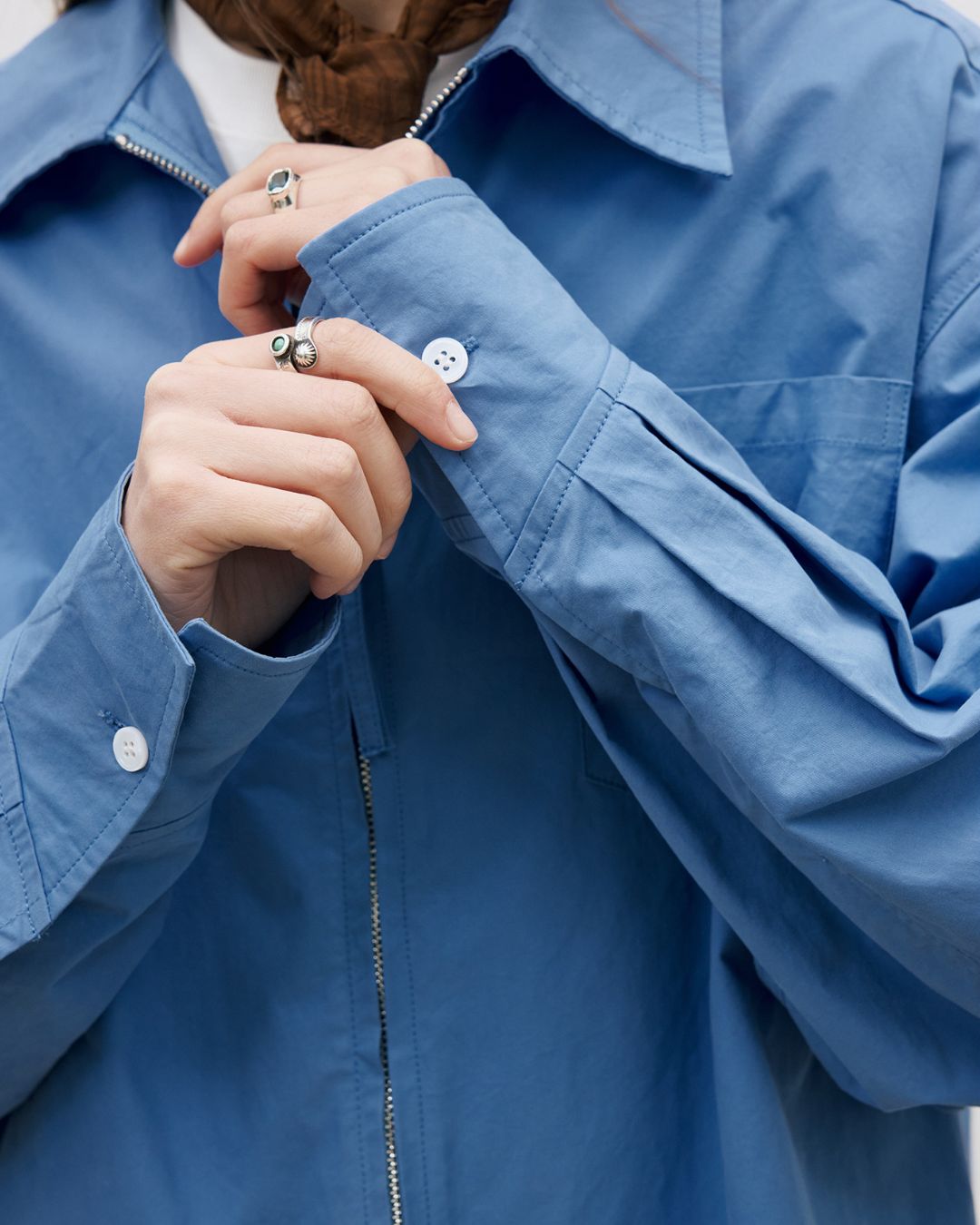 Double Zip Light Shirt Jacket　JK089