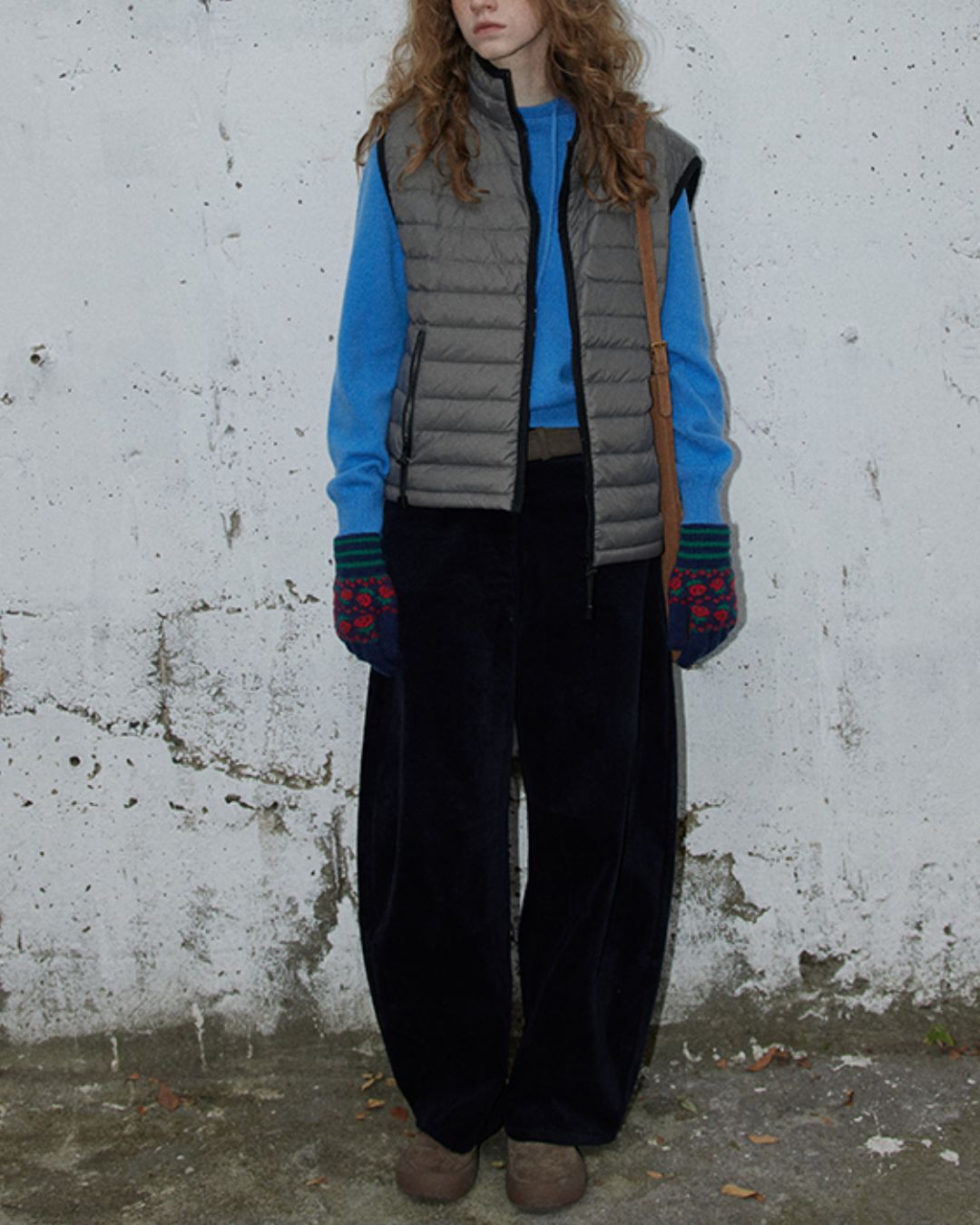 Nylon Piping Down Vest　VT013