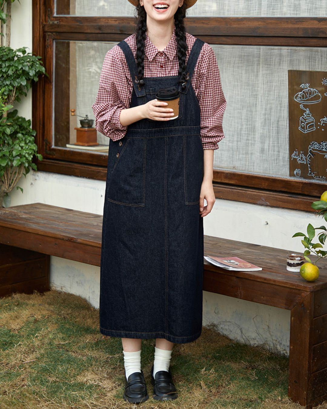 Denim Jumper Skirt　OP006