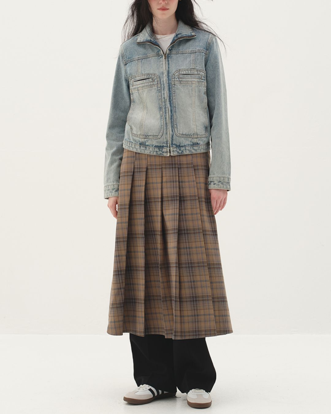 Washed Retro Denim Jacket　JK003