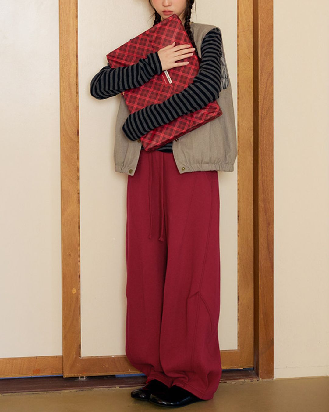 Border Thick Long Sleeve T-Shirt　LT020