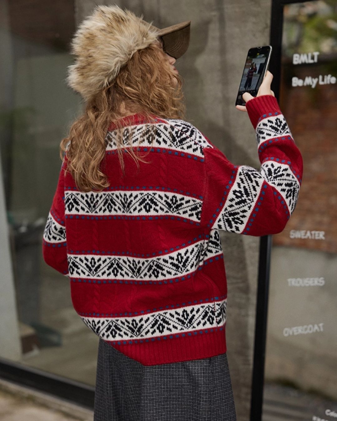 Retro Jacquard Sweater　KN047