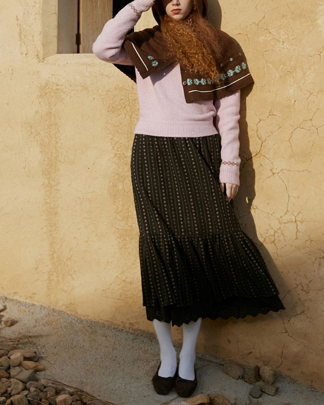 Floral Striped Mermaid Skirt　SK014