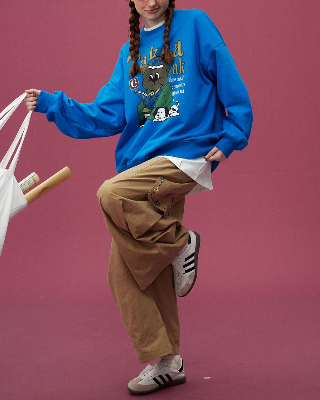 Floral Pocket Wide Leg Pants　PT002