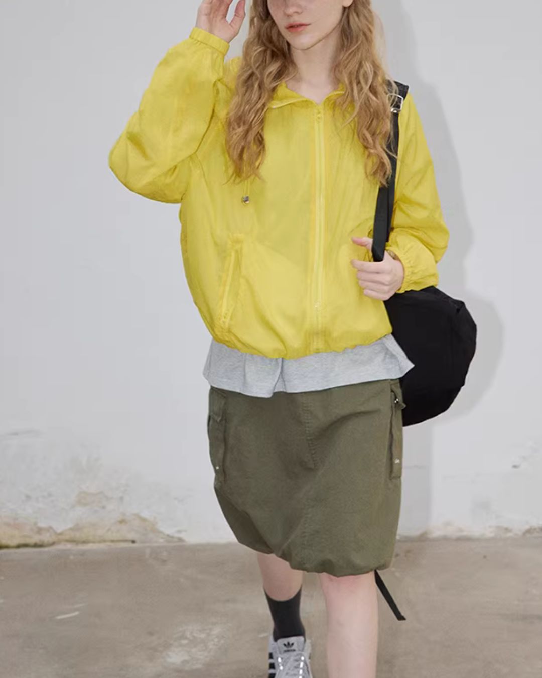 Nylon Short Hooded Jacket　JK092