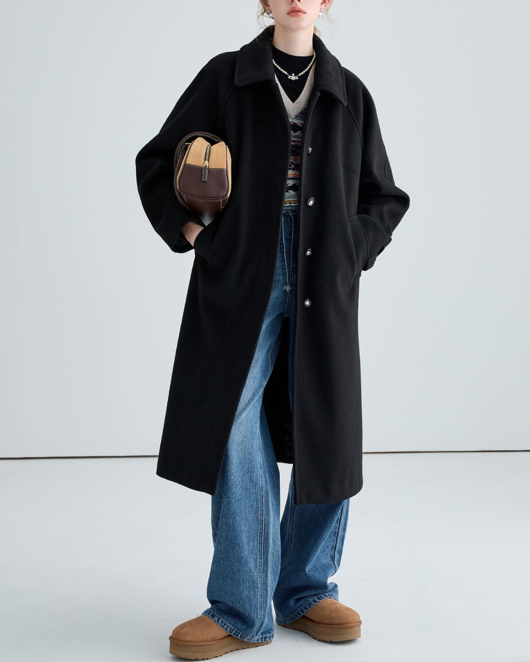 Brushed Bal Collar Coat　CT012