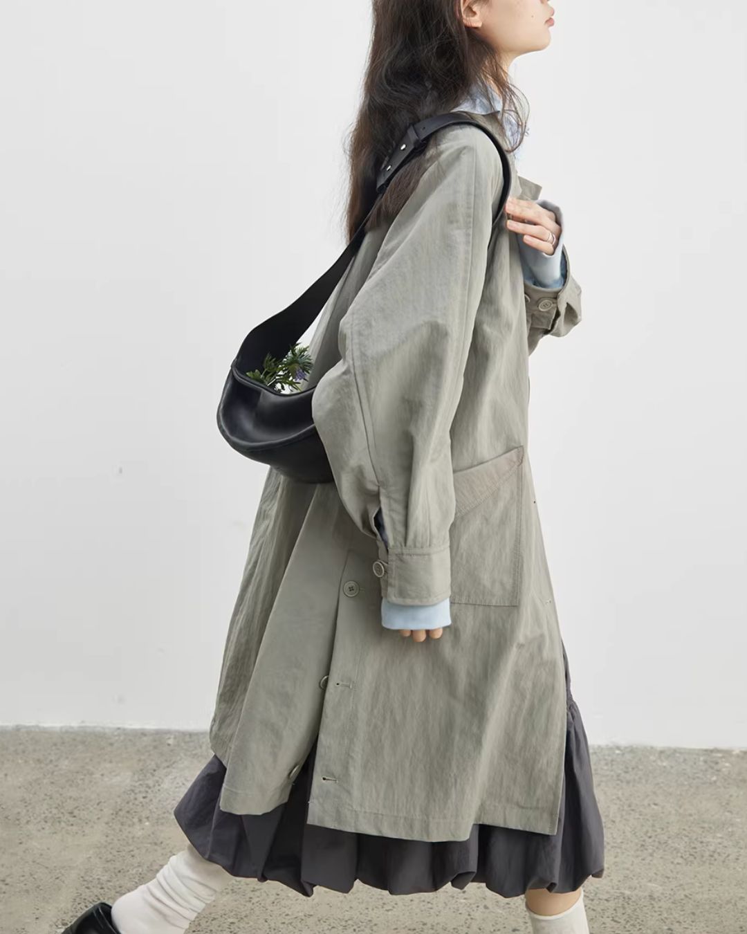 Side-button Single Trench Coat　CT034