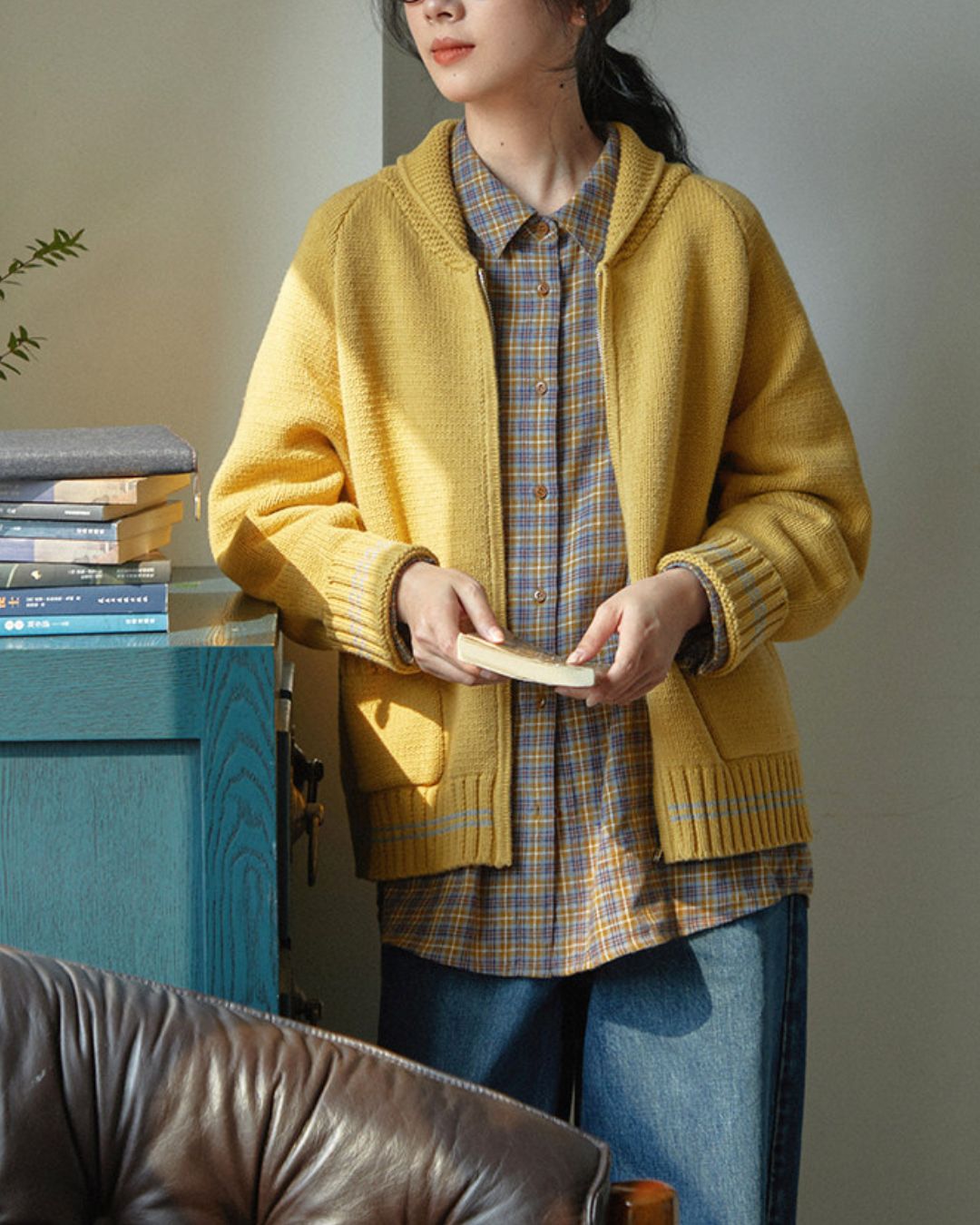 Check Retro Shirt　LS059