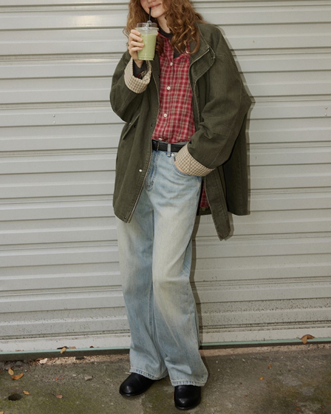 Washed Straight Denim Pants　DP009