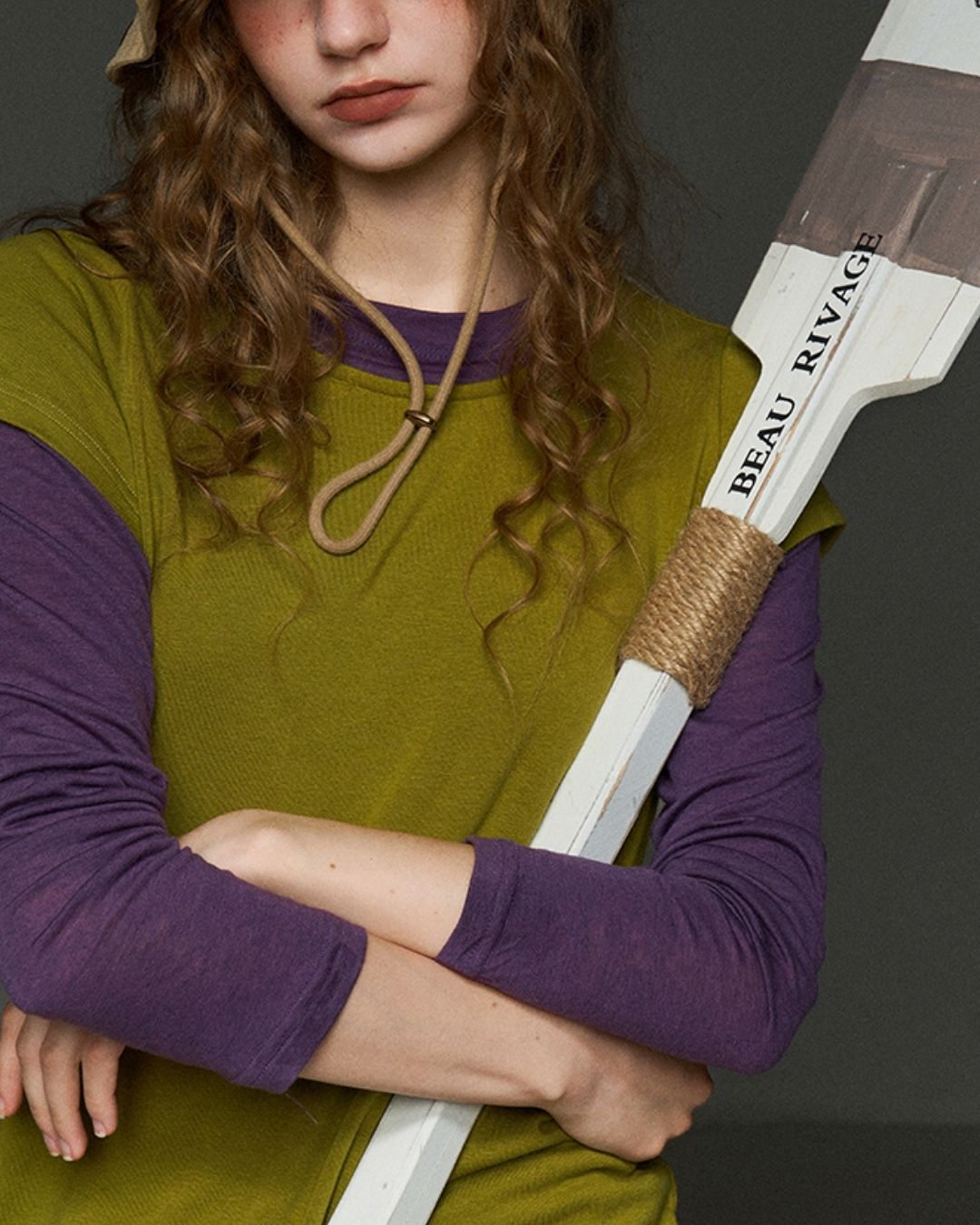 Boat Neck Slim Fit T-shirt　LT012