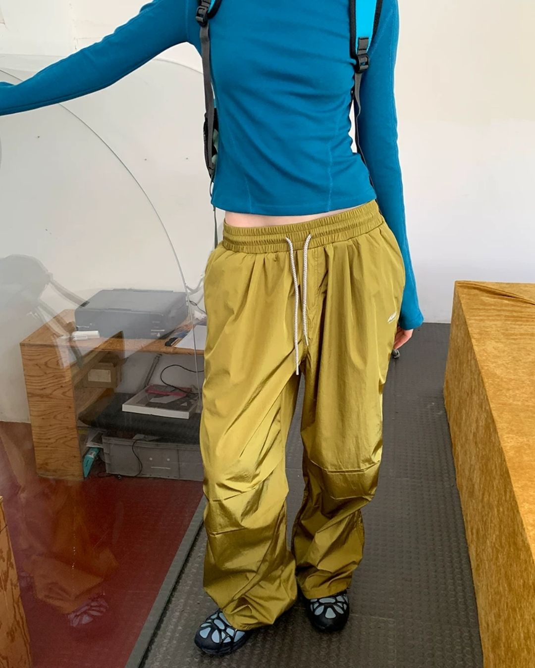 Drawcord Hem Outdoor Pants　PT041