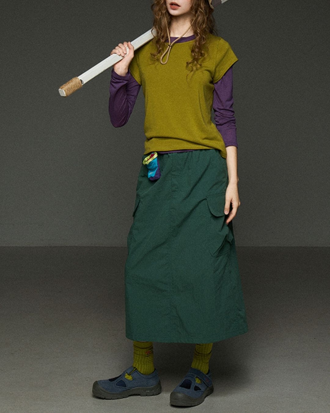 Boat Neck Slim Fit T-shirt　LT012