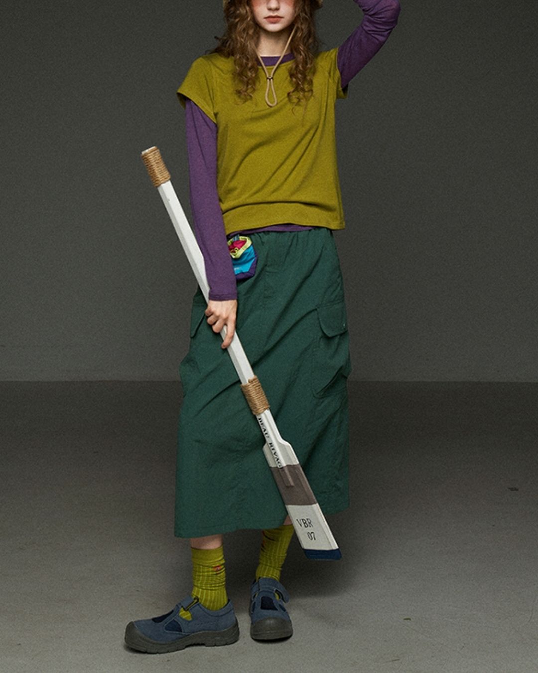 Boat Neck Slim Fit T-shirt　LT012