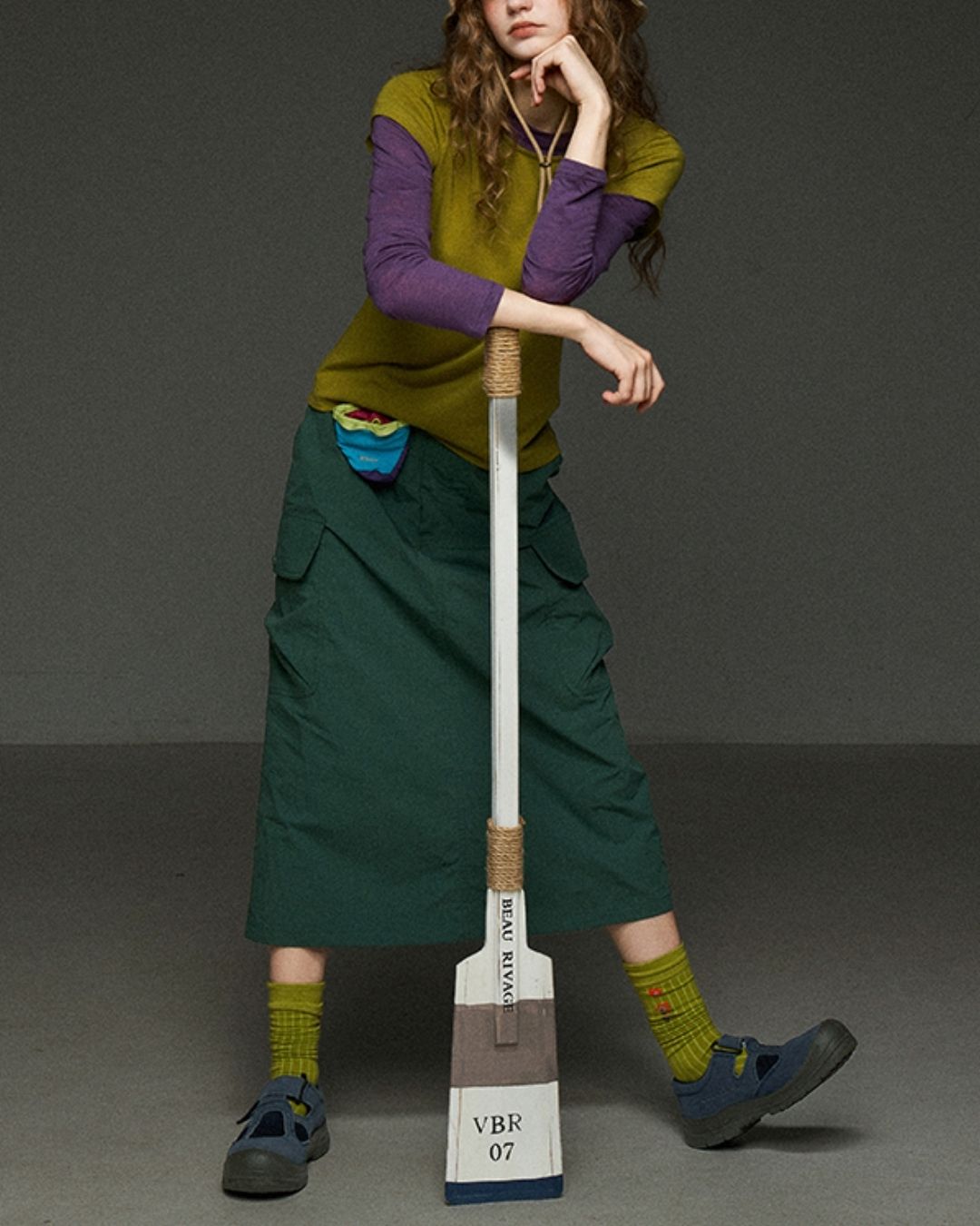 Boat Neck Slim Fit T-shirt　LT012